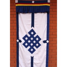 Tibetan Buddhist Endless Knot Door Curtain, Meditation Room Divider   323089789598